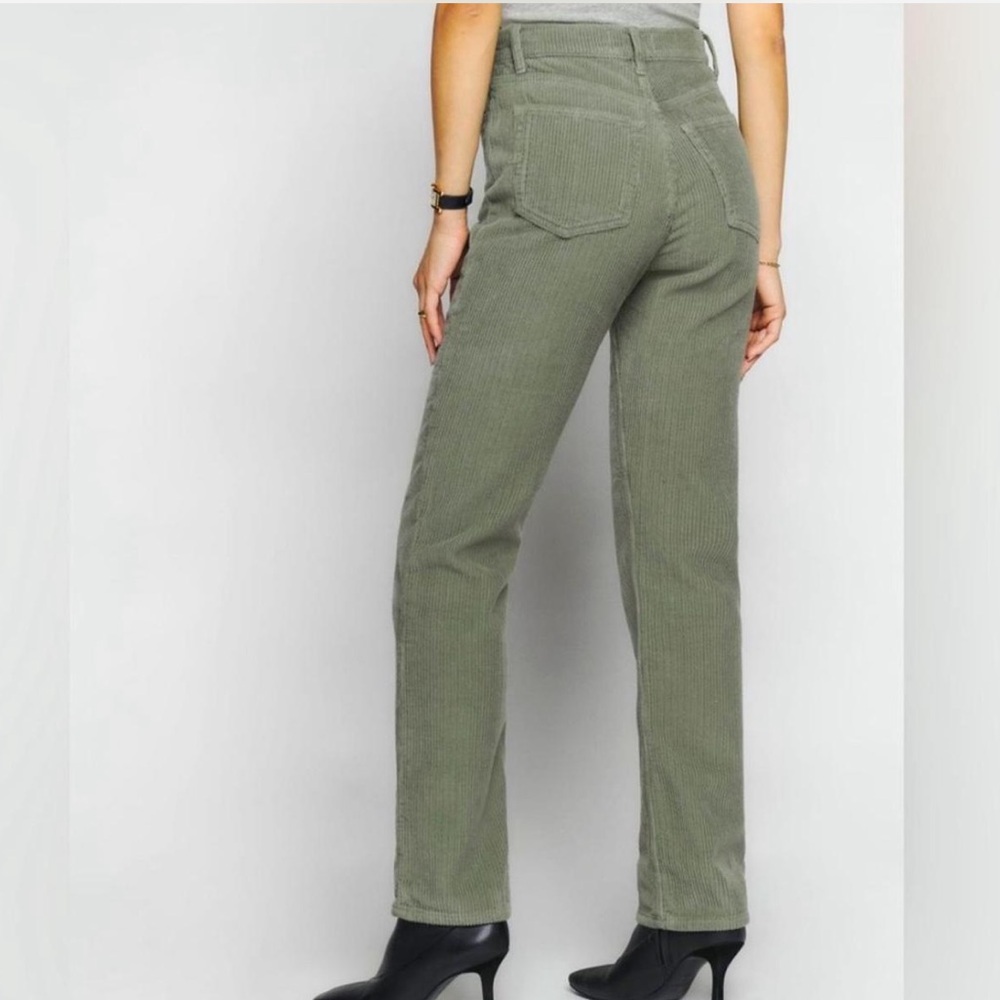 Reformation Olive Corduroy Trousers